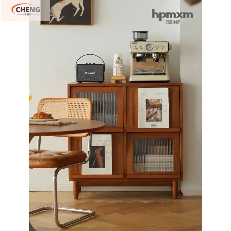 

Magazine Cabinet Bedroom Storage Cabinet Storage Kitchen Dining Table Simple Retro Solid Wood Living Room Sofa