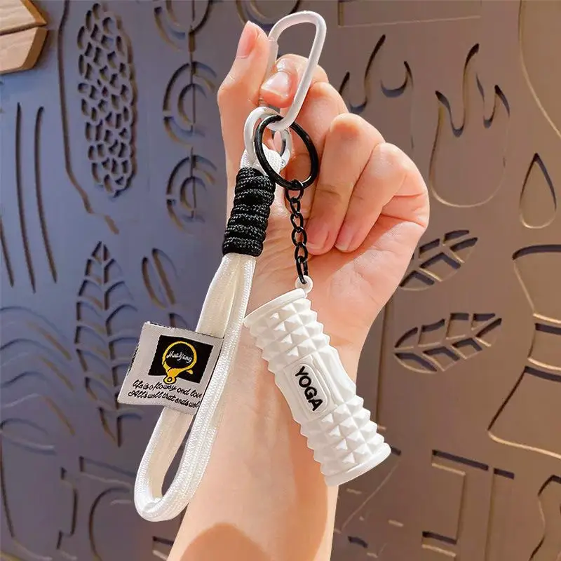 Silicone Mini Foam Roller Keychain for Gym Enthusiasts Lightweight Design Perfect Fitness Workout Companion