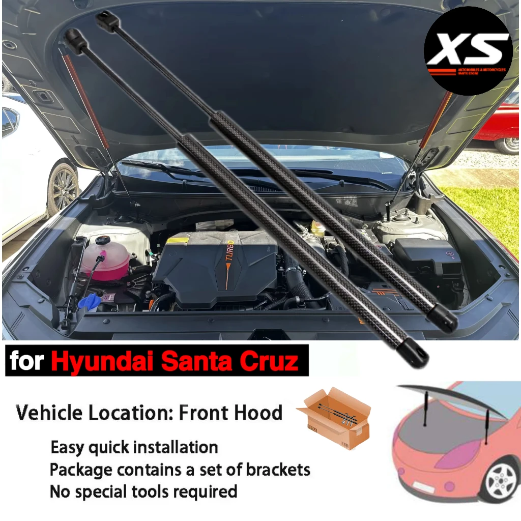 

Hood Struts For Hyundai Santa Cruz 2022-2026 Front Bonnet Modify Lift Support Shocks Absorber Cylinders Damper Piston Prop Rod