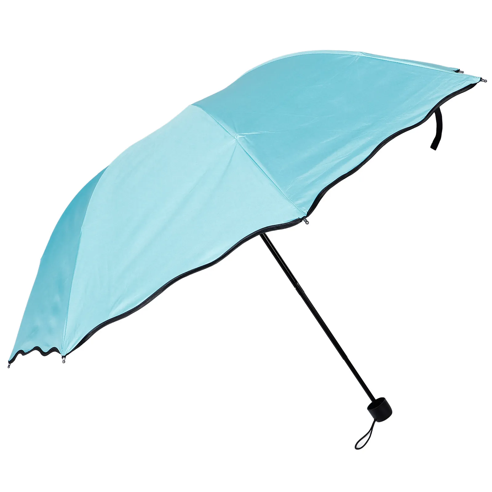 

Travel Foldable Compact Umbrella Windproof Waterproof Uv Protection Tri-Fold Portable Sun Rain Umbrella Color Changing Korean