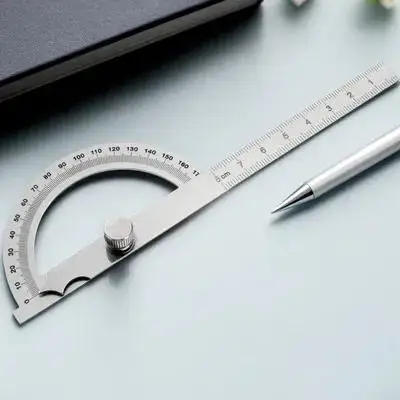 

Universal Angle Ruler 0-180 Degree Protractor Detachable Rotary Measure Goniometer High Quality Stainless Steel Smooth Scratch