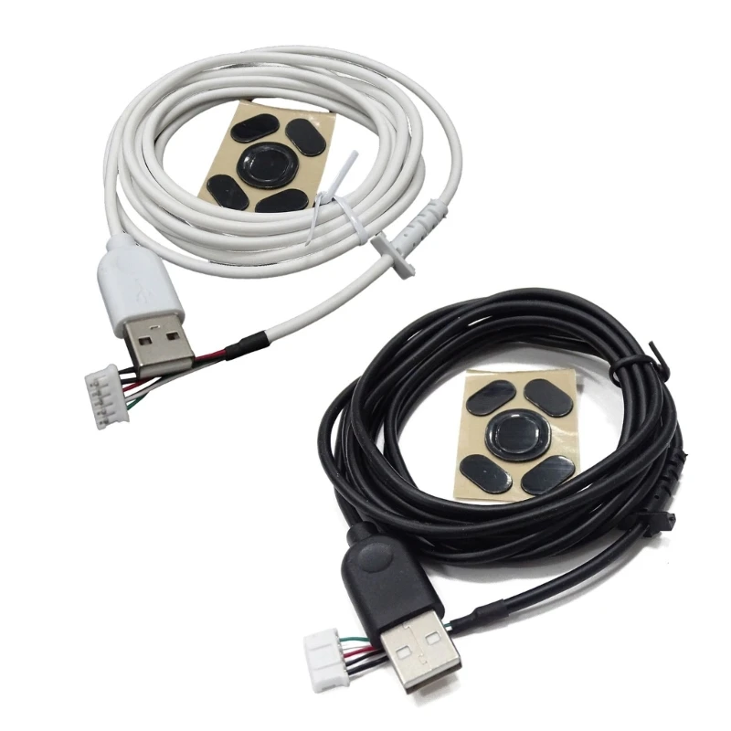 1Set Durable USB Mouse Cable Cord And Mouse Feet For Logitech G102 Gaming Mouse Replacement Part Repair Accessory