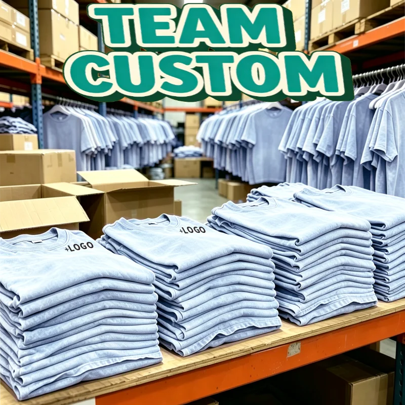Custom Vintage Washed Cotton T-shirt Bulk Order, Blank Heavyweight Tee Custom Logo Print For Team Group Uniform