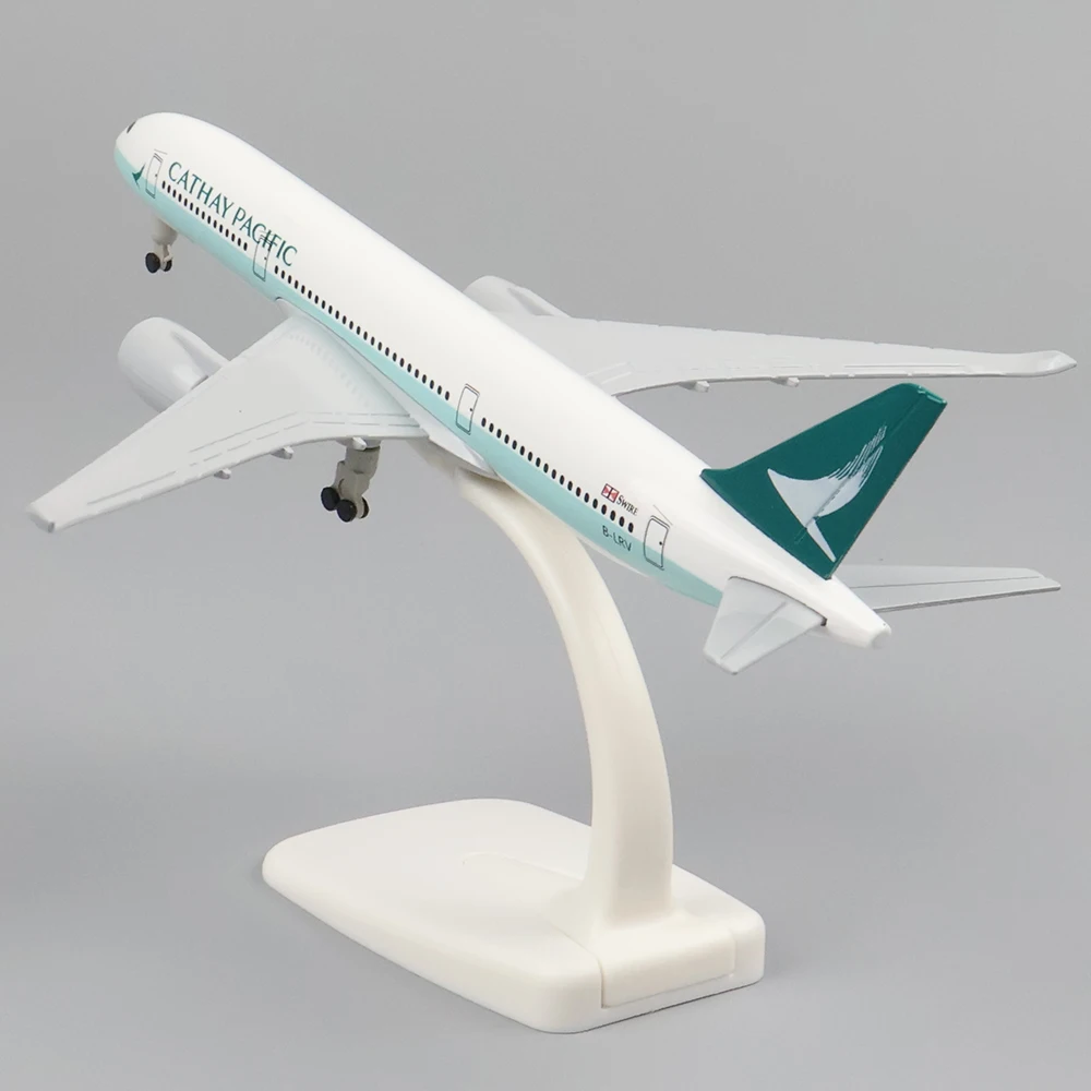 Metal Aircraft Model 20 Cm 1:400 Cathay A350 Metal Replica Alloy Material With Landing Gear Toys Collectibles Birthday Gift