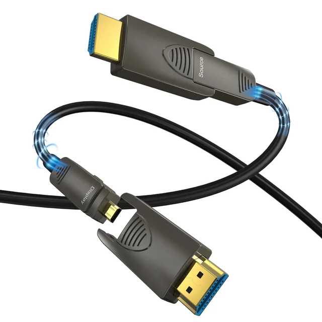 Odłączany kabel światłowodowy, 8K HDMI 2.1, typ A +, typ D, 8K @ 60 Hz, 4K @ 120 Hz, 48 Gb/s, 15 m, 20 m, 50 m, do RTX 4070/4090