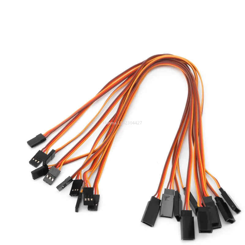 22Aeg 10Pcs 100 /150 / 200 / 300 / 500 / 1000Anti-loose 60 Core Servo Extension Lead Wire Cable for RC Futaba JR Male To Female