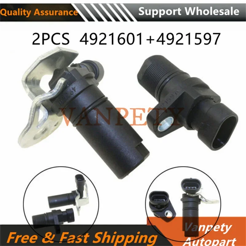 2P Crank Crankshaft Position Sensor 4921597 4921601 For CUMMINS Dodge Neon Ram 1500 2500 3500 Chrysler 300 Jeep Grand Cherokee