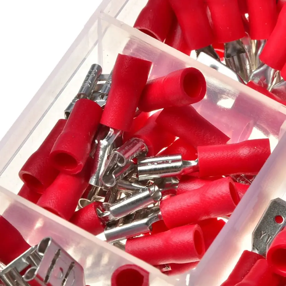 Piggy Back Insulated Spade Terminals Seal Red Blue Yellow Electrical Terminals Crimp Plug Wire Connector Cable Connection