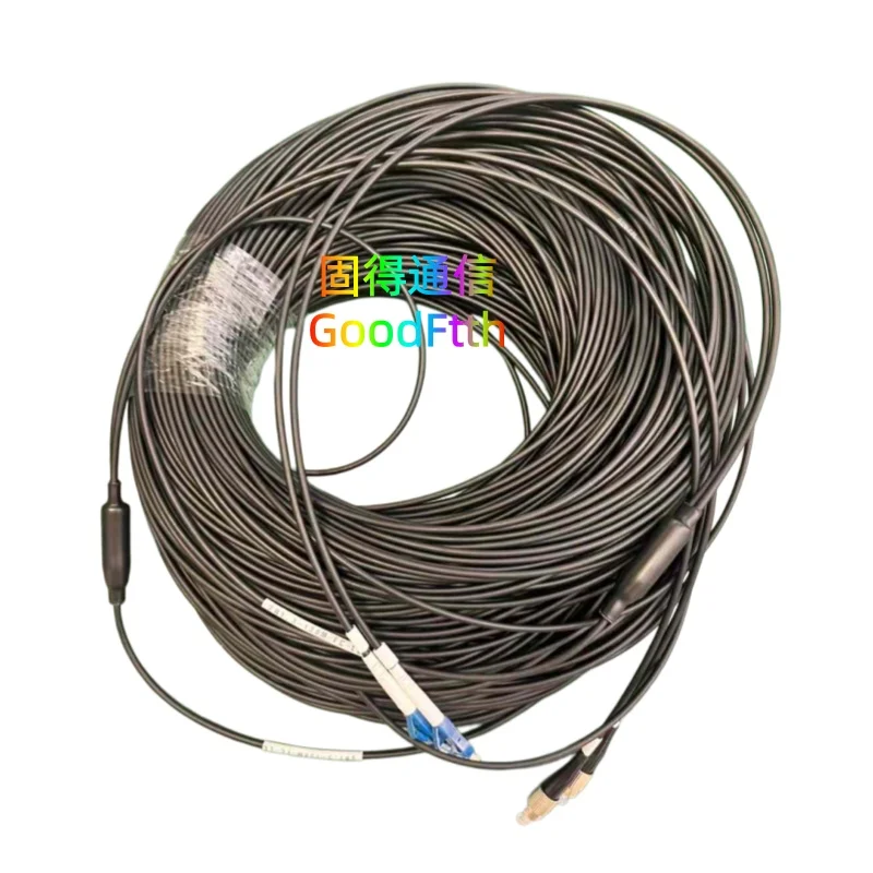

2Core Armored Tactical Fiber Patch Cord FC-LC LC-FC UPC SM Duplex TPU Cable 2 Core GoodFtth