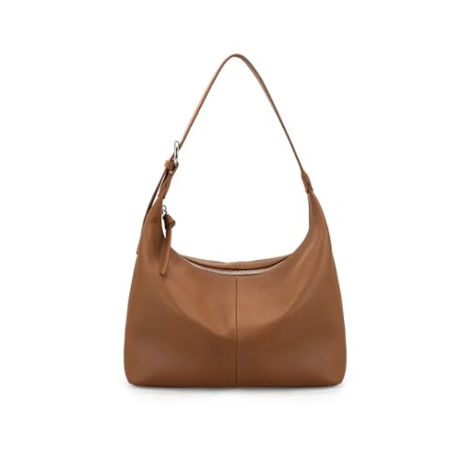

Genuine Leather Slouchy Hobo Bags for Women Ultra Lightweight Leather Purses Shoulder Handbags Satchel for Work Casual