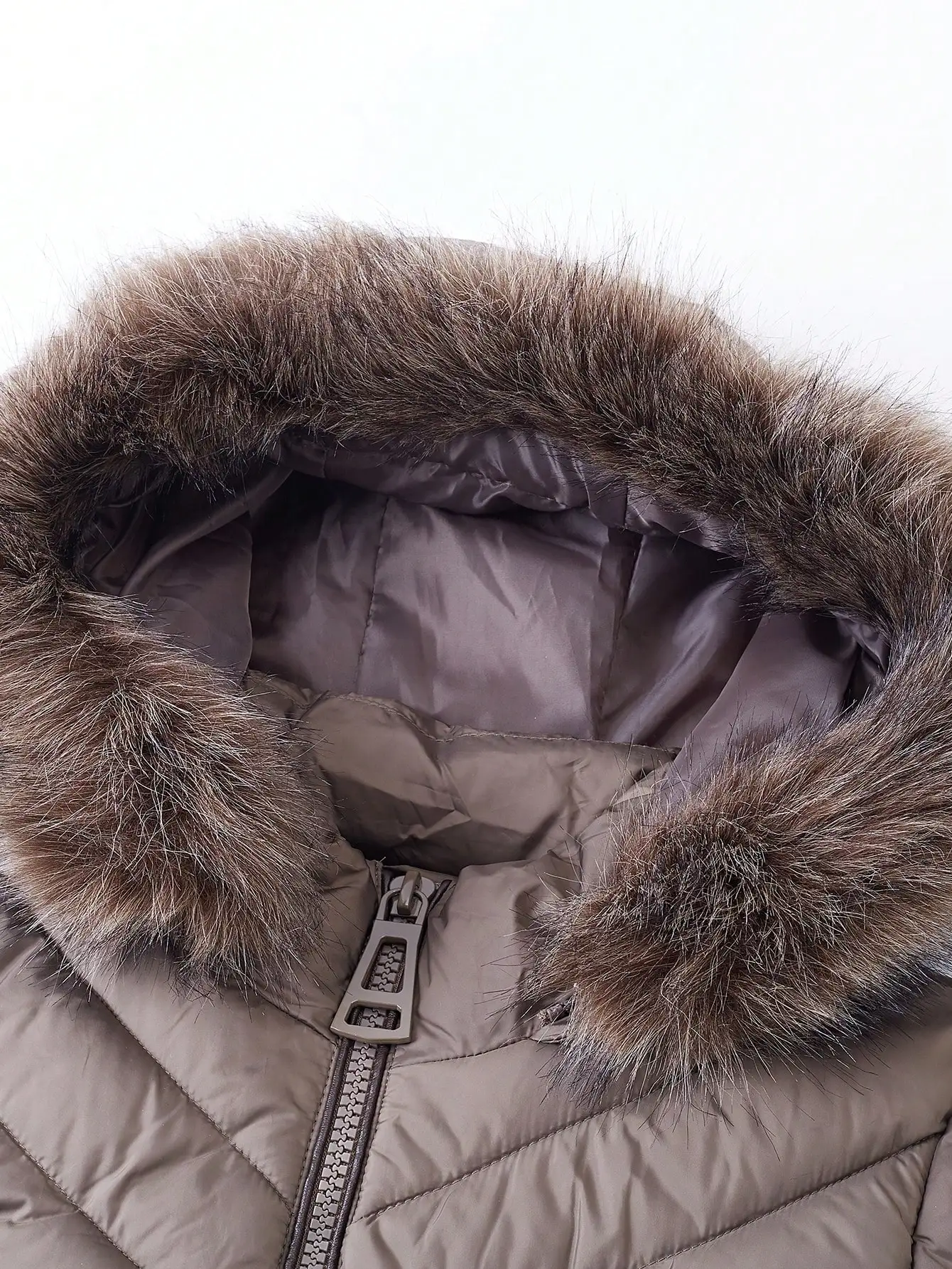 여성용 가을 겨울 플러시 후드 칼라 패딩 재킷, 우아하고 따뜻한 푸퍼 코트 겨울옷 여성 겨울 코트