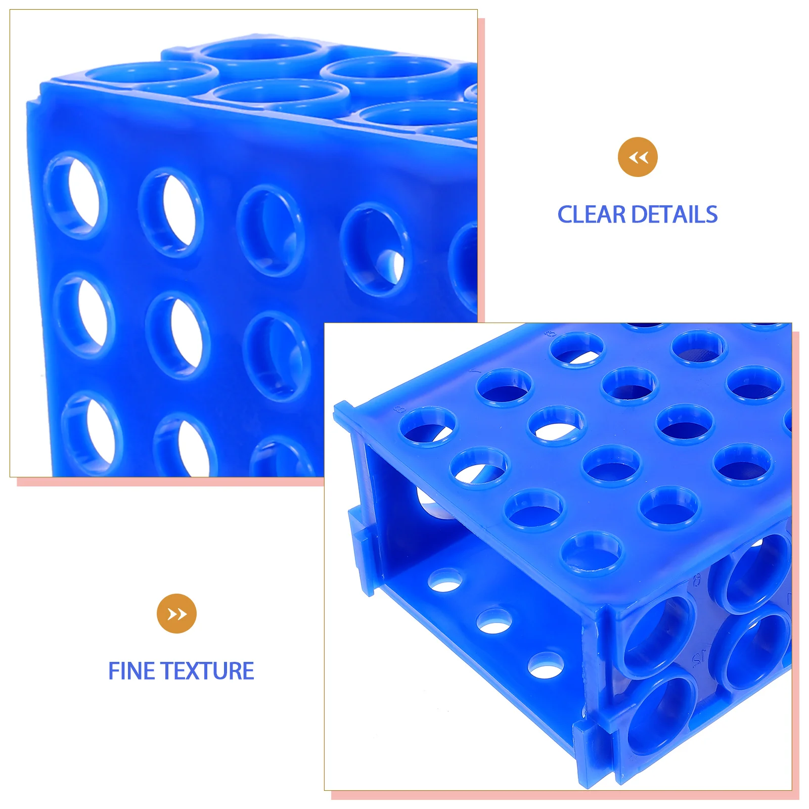 Tubos de ensaio de rack de tubo de centrífuga, exibição de armazenamento de amostragem, azul celeste para organizador de laboratório