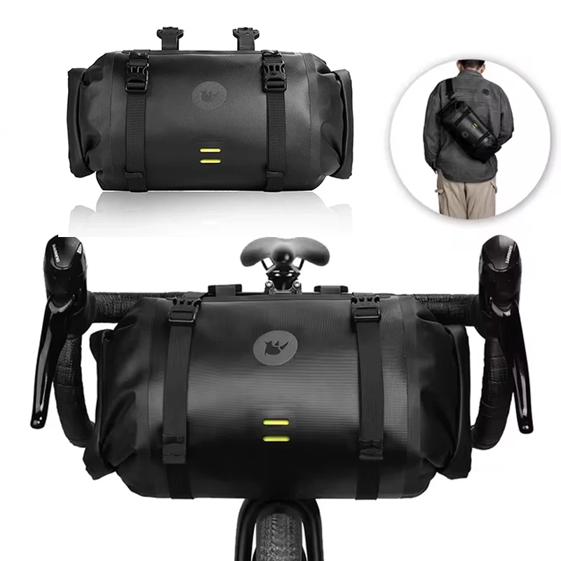 

Bicycle Bag Handlebar Bag Waterproof Front Tube Cycling Bag MTB Multifunction Portable 8L MTB Road Handlebar Bag