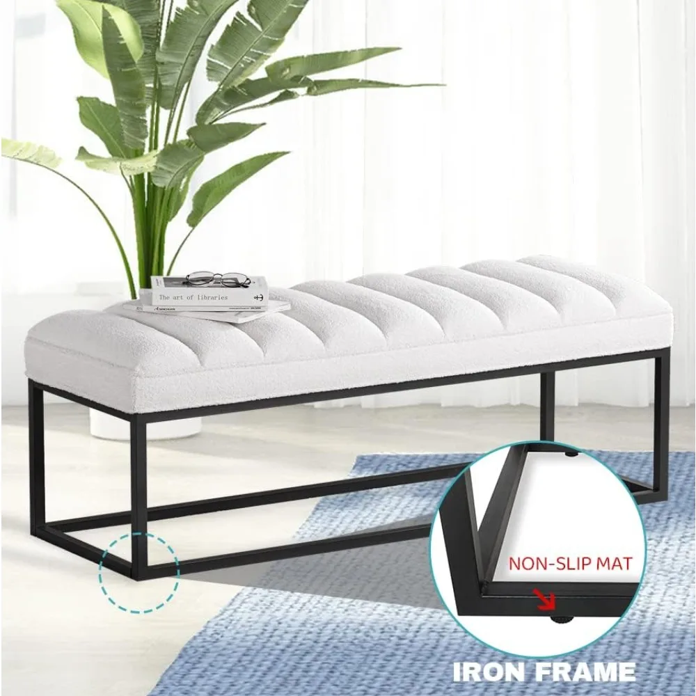 오토만 벤치 신발장 수납 신발 랙, 인조 가죽 침실 벤치, 버튼 터프팅 현관 벤치 오토만