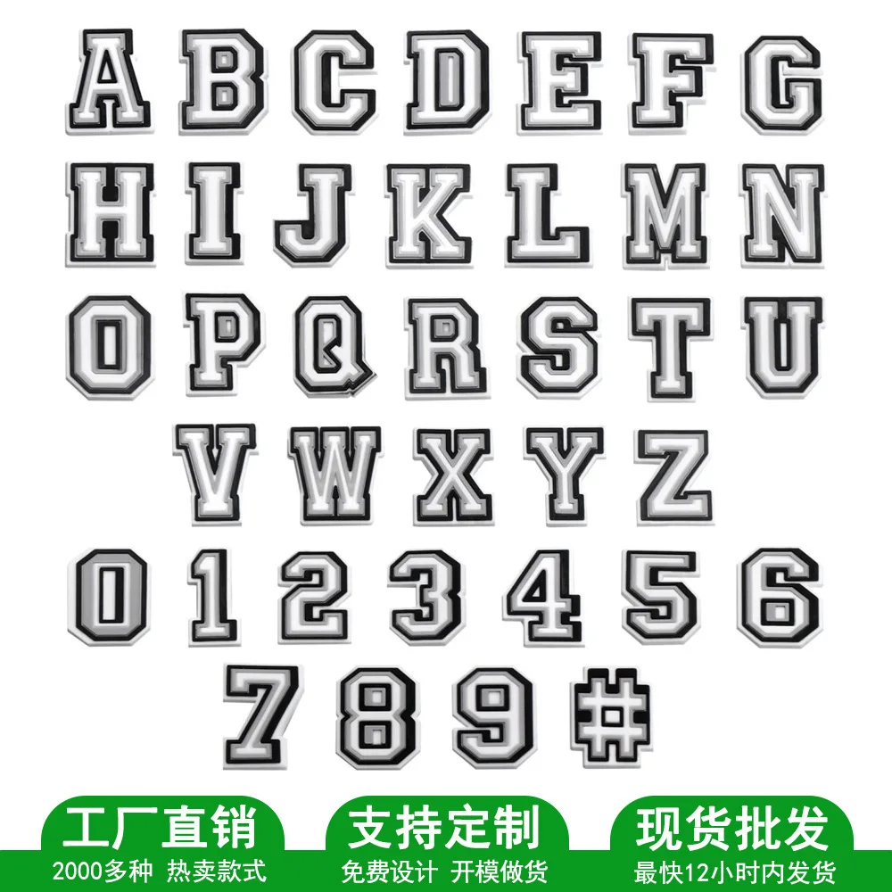 

Shoe Charms Accessories for Crocs Sandals Alphabet Number Shoe Buckle DIY Accessory PVC Soft Rubber Y2k Fashion Toys Anime
