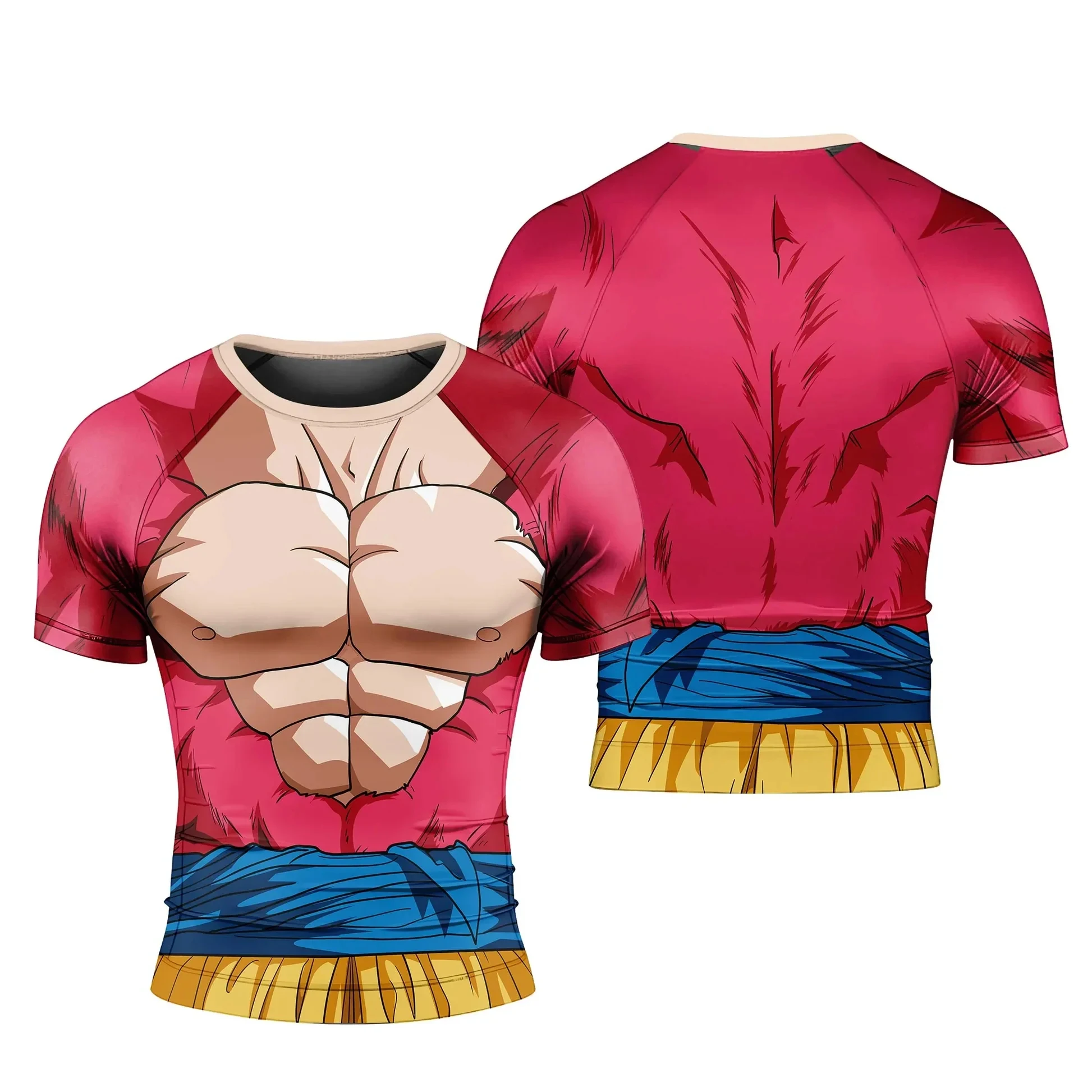 2026 Summer Dragon Ball Goku SSJ4 T-Shirt, 3D Muscle Print …