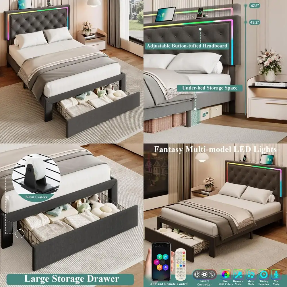 Twin Xl Upholstered…