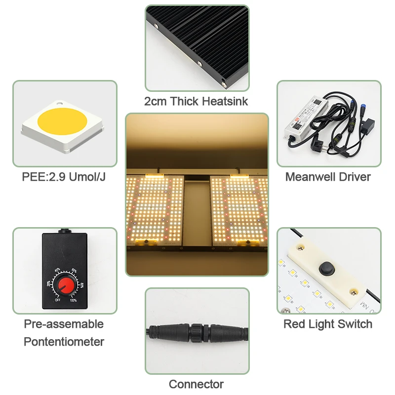 Tablero de luz cuántica de espectro completo, 120W, 240W, luz LED para cultivo de plantas, SS-LM301H, hortícola, para jardín interior