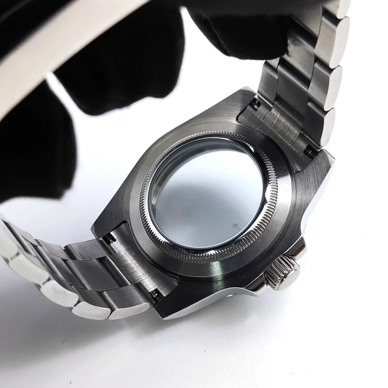 Accesorios de reloj mecánico para movimiento NH35, parte trasera NH36, correa de acero transparente, accesorios de reloj para hombre, esfera sustituto de 28,5mm