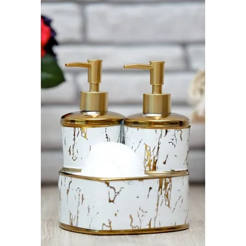 Double Liquid Soap Dispenser Acrylic Dish Sponge Holder Kitchen Bathroom Accessories Colors Washing Refillable Decorative