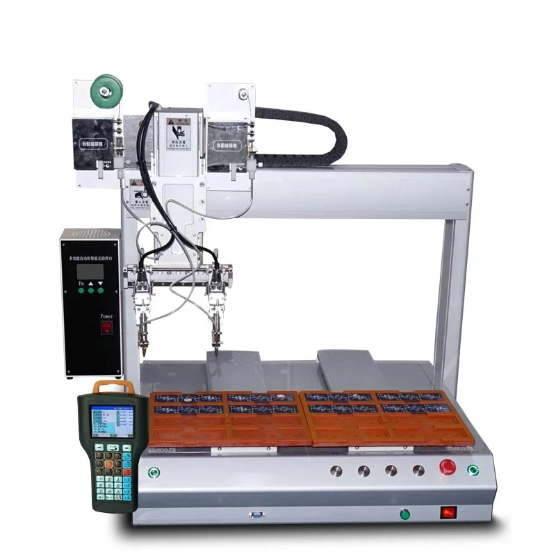 Buy Double Station Soldering Head PCB Mobile Phone Battery Automatic Soldering Machine