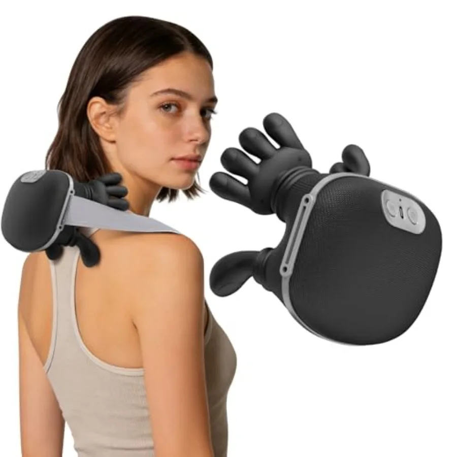 

Bionic Neck Massager with Heat 4D Kneading for Deep Tissue Relief Adjustable Color Warm Neck and Shoulder Massager Gift for Men