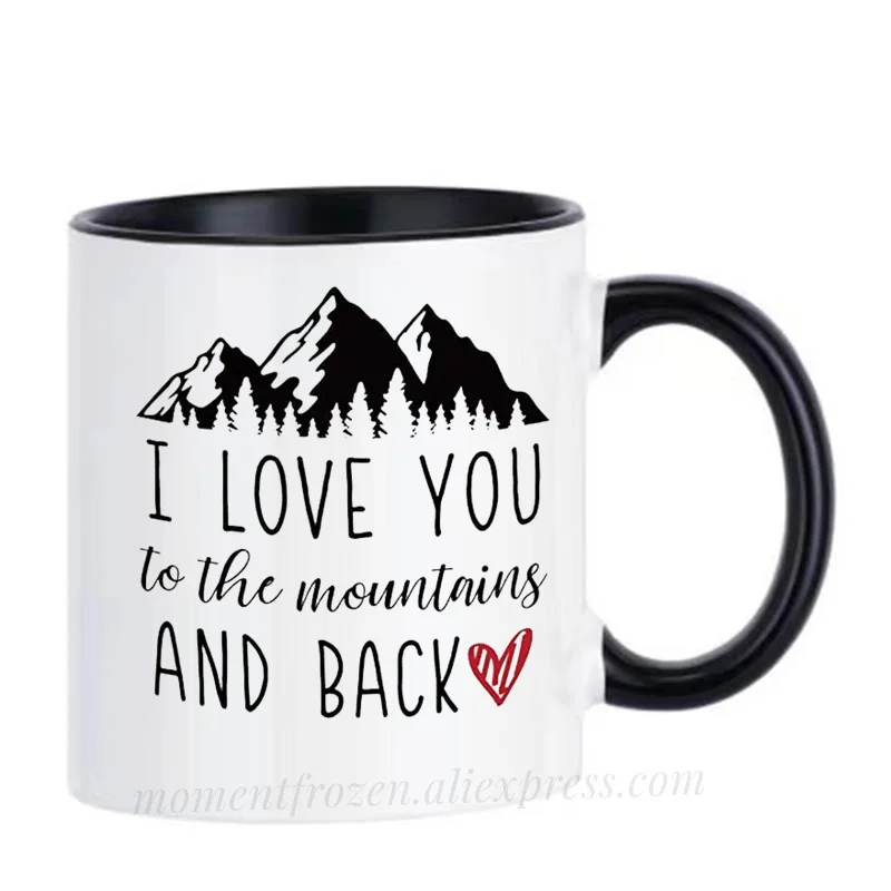 Valentines Gifts for Couples, Lover Mountains Coffee Mugs, Tea Mugen Home Decal, Milk Tableware, Coffeeware, Beer Drinkware