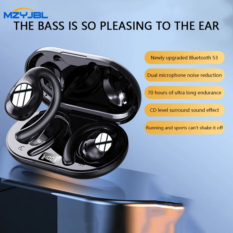 

MZYJBL Air Conduction Earphones I68 TWS Wireless Earphone Sports Earhooks Waterproof Headset Bluetooth 5.3 Earbuds For XIAOMI