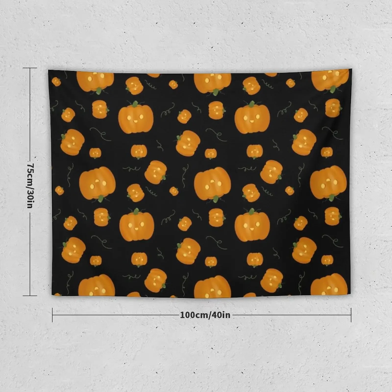 floating jack o lanterns Tapestry Aesthetic Room Decor Bedroom Decoration Cute Room Decor Tapestry