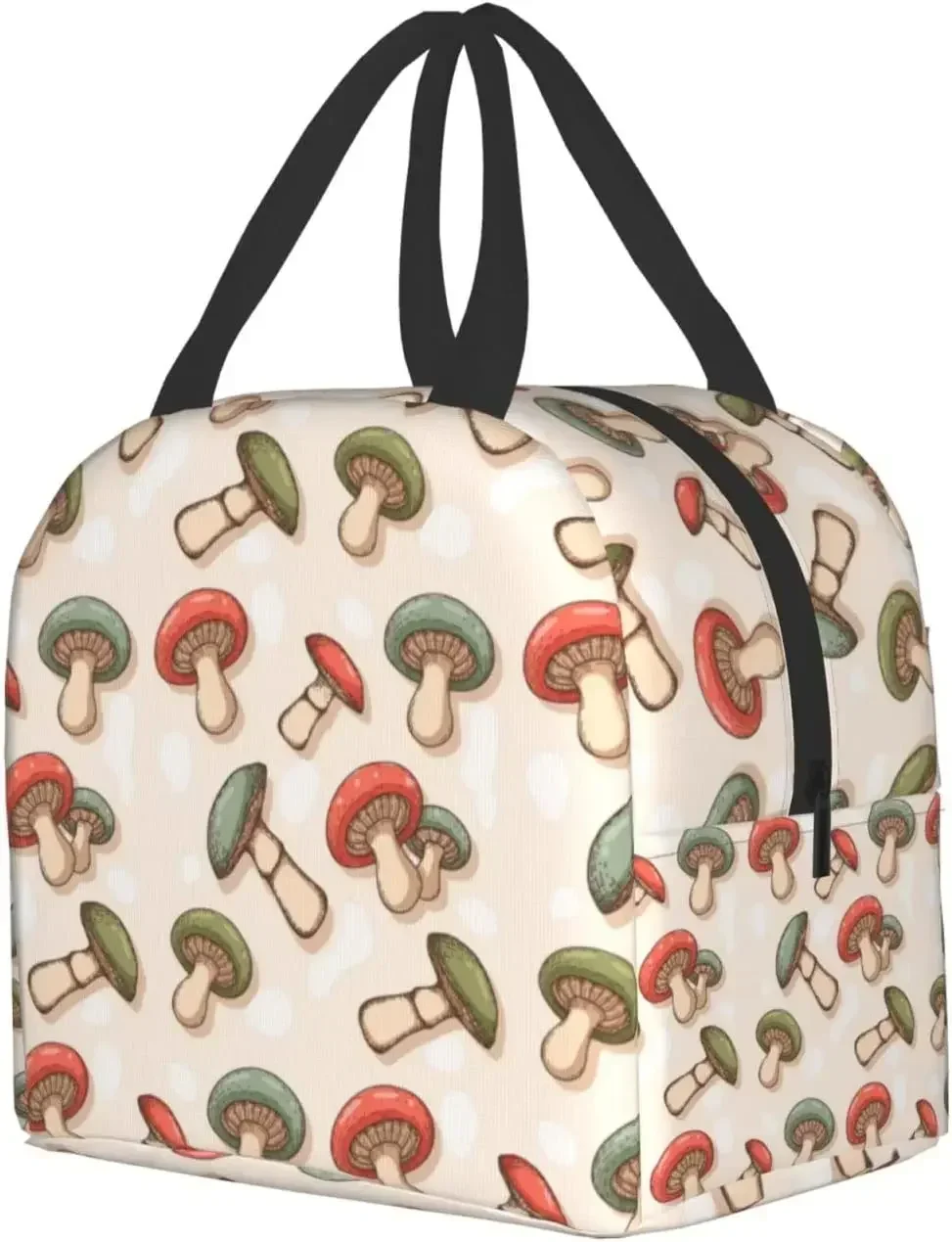 

Aesthetic Mushroom Print Lunch Box Kawaii Small Insulation Lunch Bag Reusable Food Bag Lunch Containers Bags for Women Men