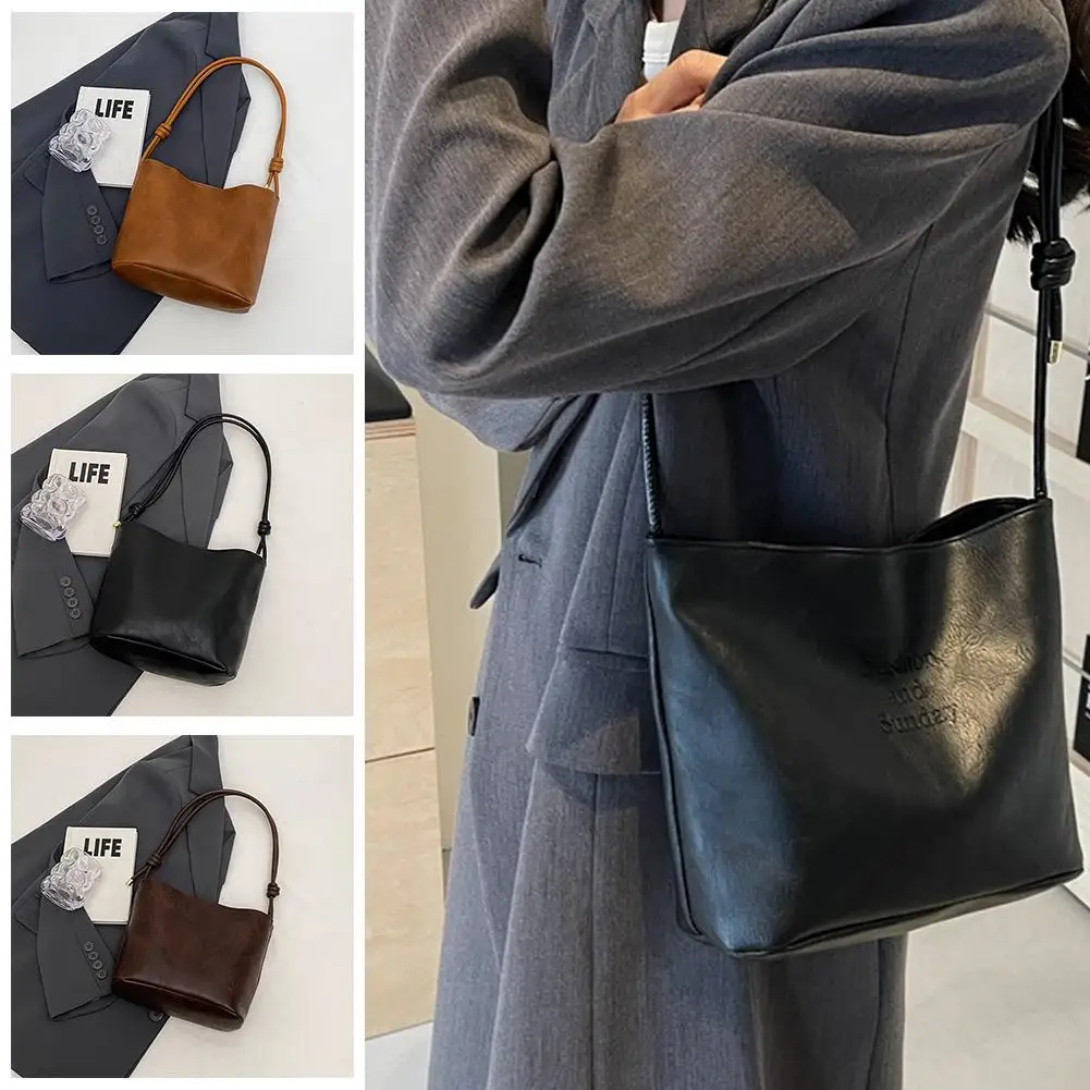 Stylish Personality Shoulder Bag Simple Personality Capacity Leisure New With Crossbody Bag Bags Commuter Lady Bucket Large H9G8