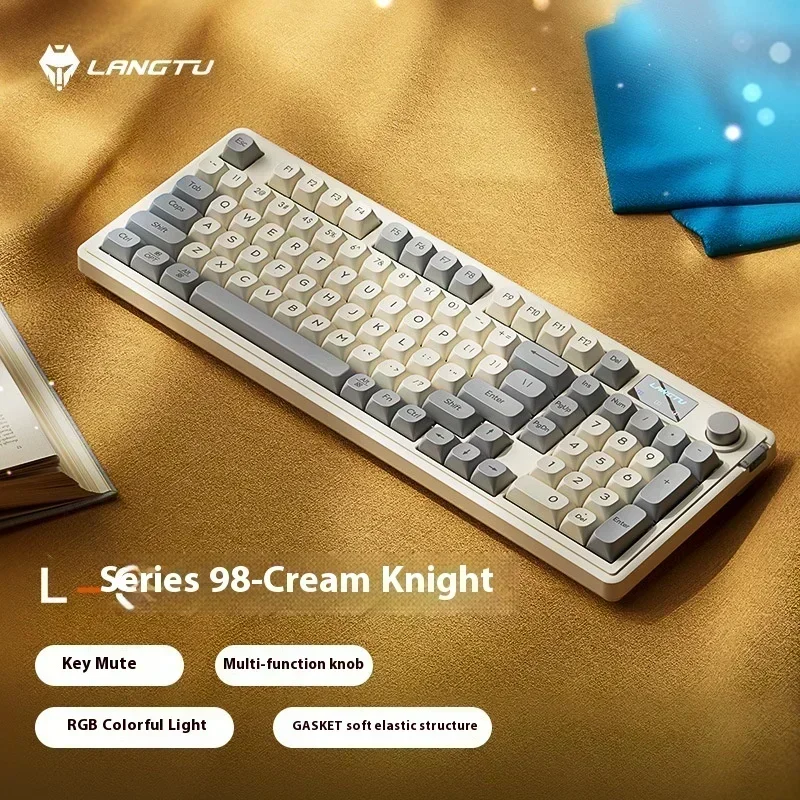 JIMITU Langtu LT98 Botão De Jogo Sem Fio Tela De Teclado Troca De Calor Mudo 26 Teclas Sem Impacto Esport Gaming Keyboard Office