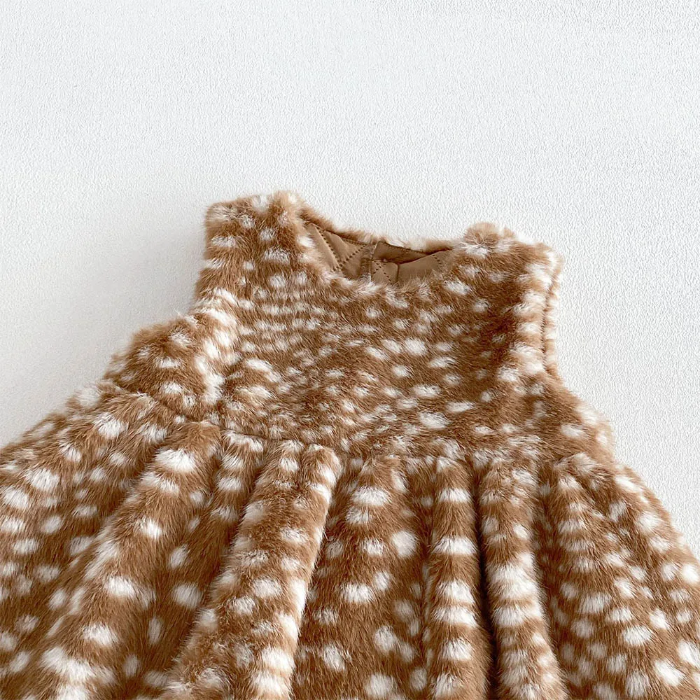 Halloween Girls Dresses Sleeveless Quilted Thicken Warm Winter Childrens Boutique Clothing Princess Christmas Kids Dress