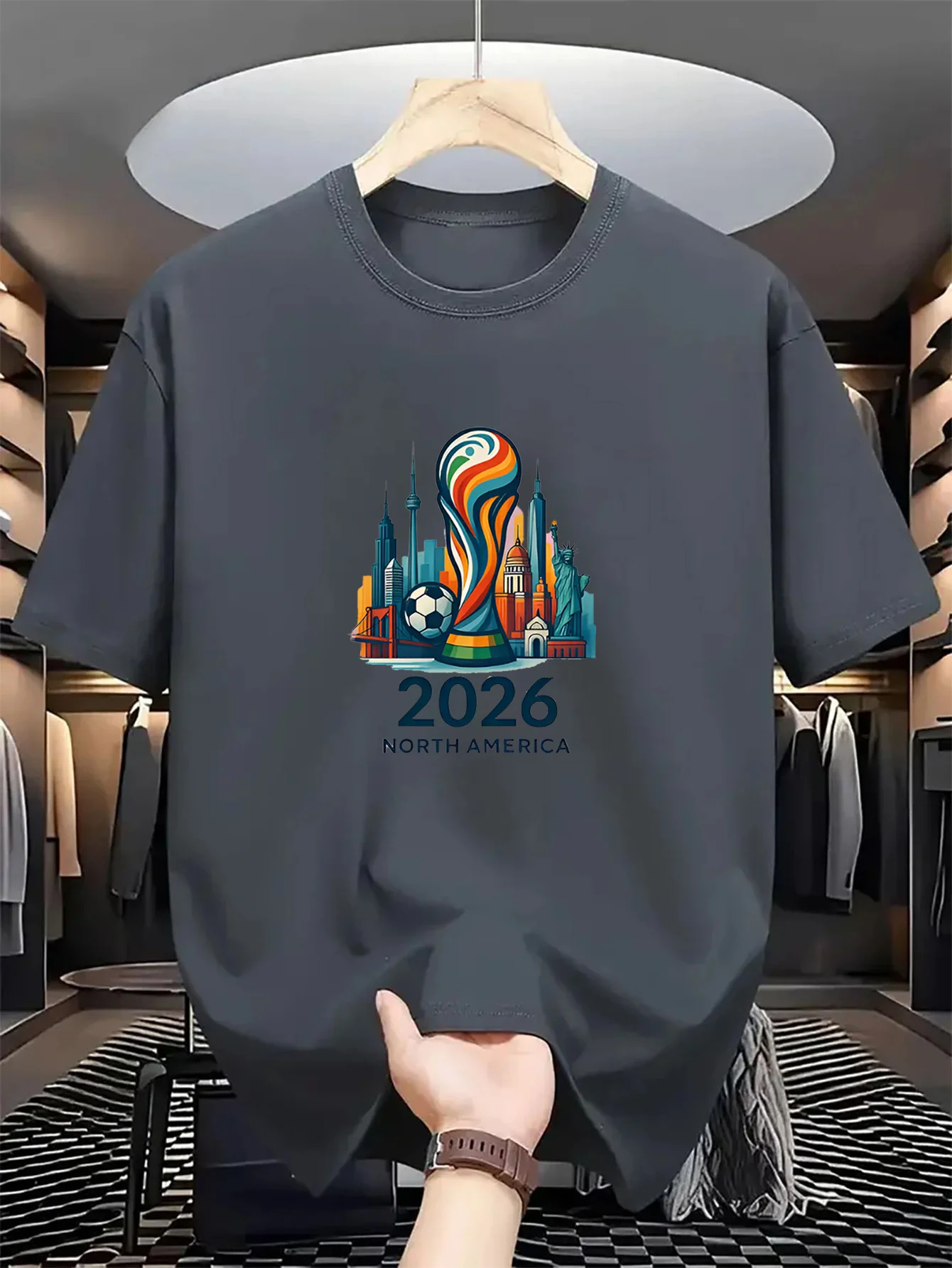 Men'S T-Shirt Crew Neck Short Sleeve Tee Ultra-Soft Fabric Slight Stretch Low-Profile Comfort Fit Luxurious Feel Coolness Modera