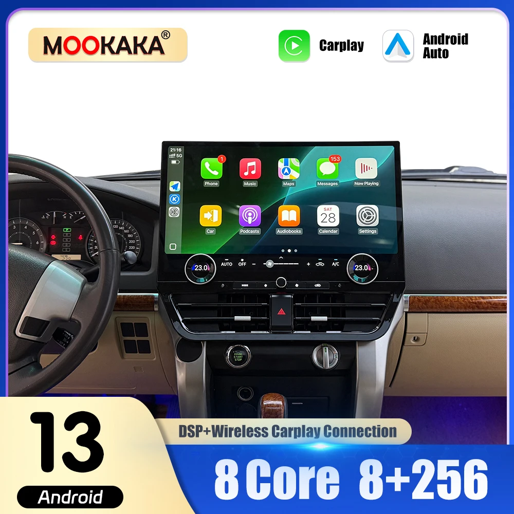 

19.8Inch For Toyota Land Cruiser LC200 2008-2015 Car Radio Wireless Carplay Stereo Receiver Autoradio Multimedia Player GPS Navi