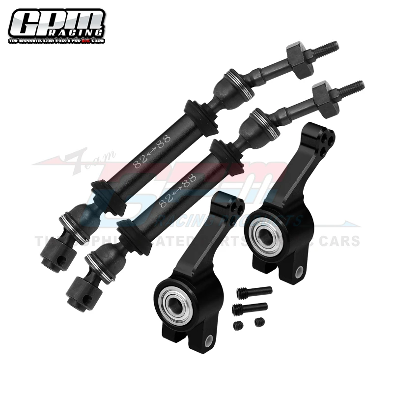 GPM Steel+Alloy Widen Rear CVD Drive Shaft & Knuckle Arm For TRAXXAS Slash 4x4