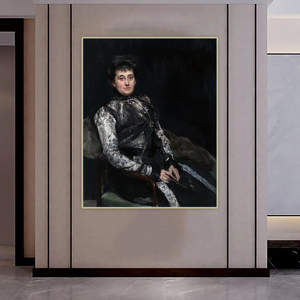 Joaquin Sorolla "María Teresa Moret" lienzo pintura al óleo obra de arte imagen estética decoración de pared decoración del hogar y la sala de estar