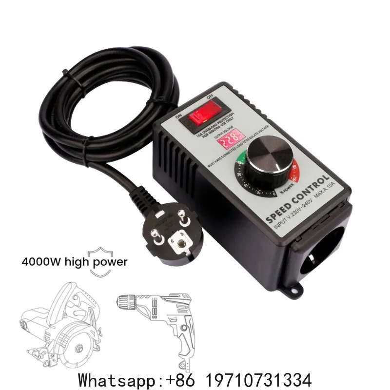 

4000W 110/220V Angle Grinder Governor Speed Controller Switch Electric Router Drill Polish Grinder Variable Voltage Regulator