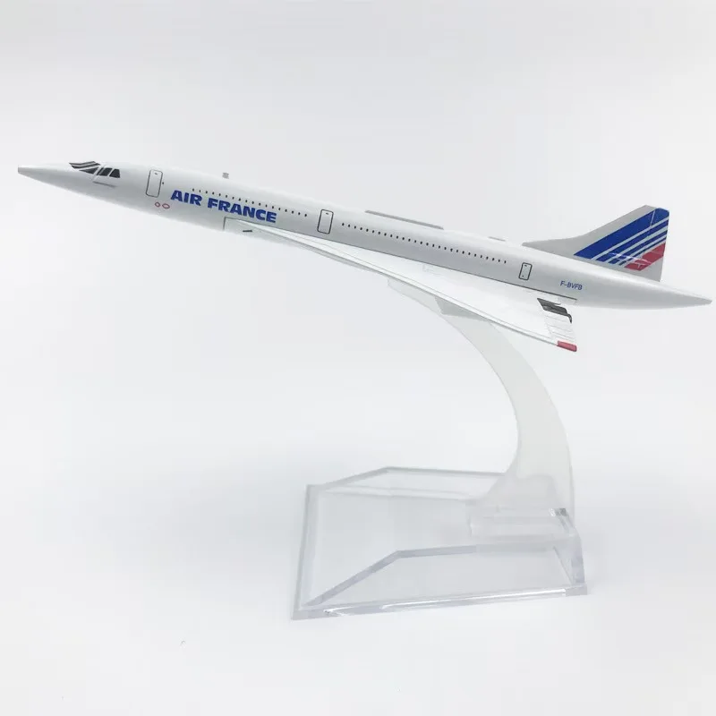 16cm Model Diecast Alloy Metal Airplane Air Franch/British Airways Concorde Aircraft With Base Collection Decoration Display Toy