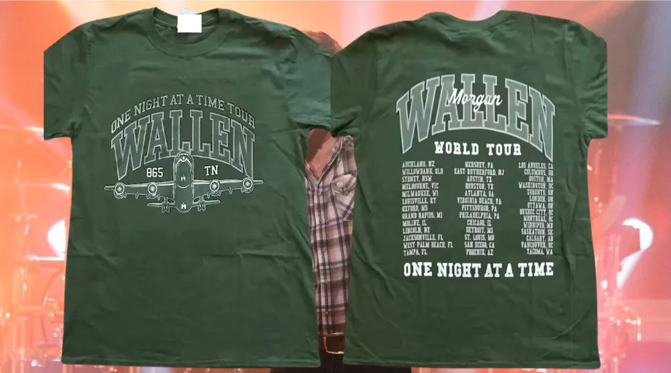 Morgan Wallen One Night At A Time Tour 2023 T-Shirt Gift Fans Music Christmas