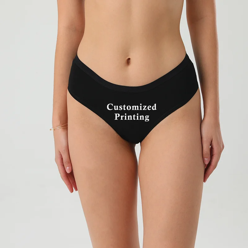 Wholesale Personalized Customized Panties for VIP Customer Custom Logo Images & Texts Cotton Briefs Funny Cute Lingerie