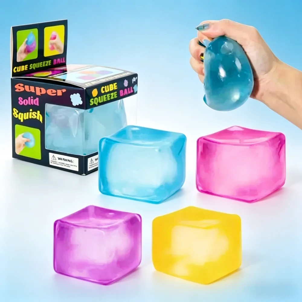 New Schylling Needoh Nice Cube Sensory Fidget Cube Stress Relief Squishy Cube Anti-Anxiety Squeeze Object For Focus Population