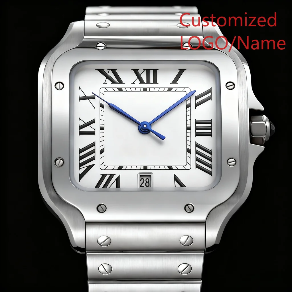 A1212 35 mm, 40 mm Unisex Square Automatic Mechanical Watch  Sapphire Crystal, 904L Customized Watches