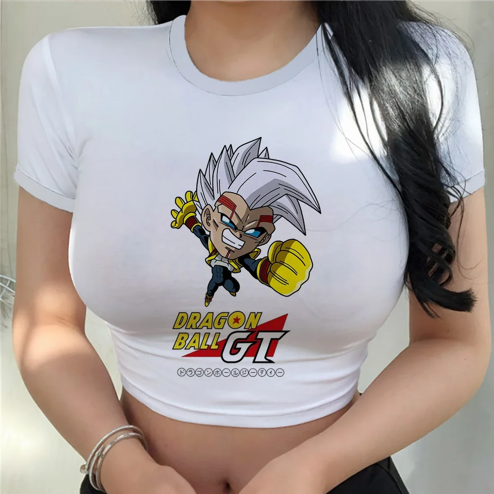 Sexy Goku Tops Y2k Top Women Fashion Dragon Ball Z Clothing T Shirt Harajuku Vegeta Women\'s T-shirts Summer 2024 Anime Cool Crop