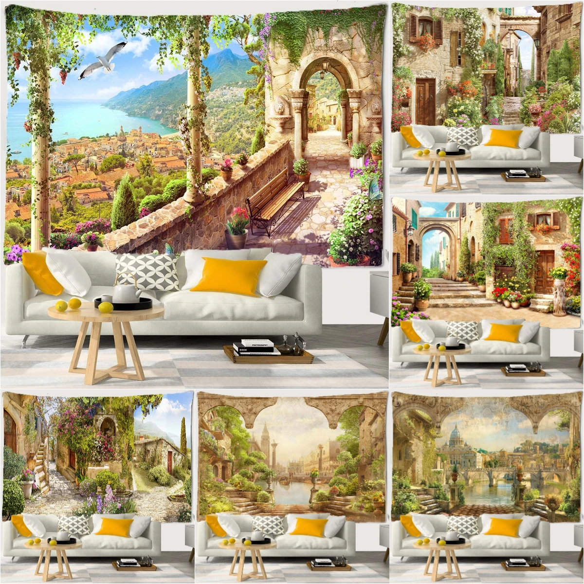 

Beach Landscpe Tapestry Nature Scenery Tapestry Wall Hanging for Bedroom Aesthetic Room Decor Boho Home Decoration Trippy Cloth