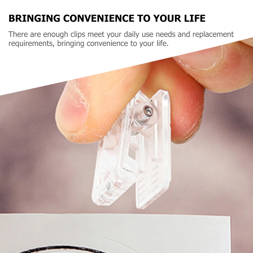 

40Pcs Adhesive Name Badge Clips Plastic Spring Clips for Id Holders Office Seminars Conferences Meetings Spring Clip