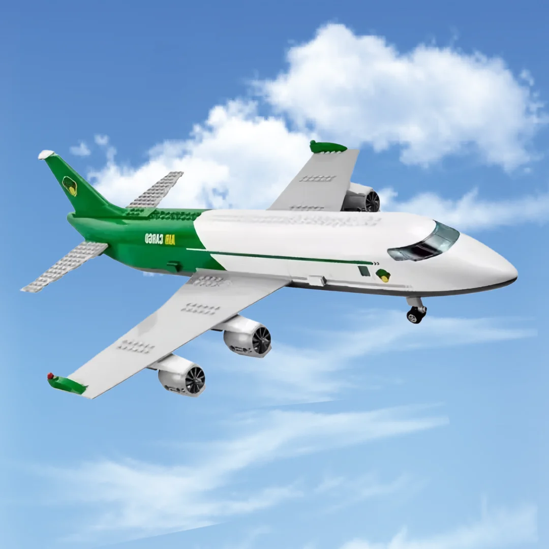 Compatible MOC set city series building blocks freight terminal airplane large model children's toy assembly gift