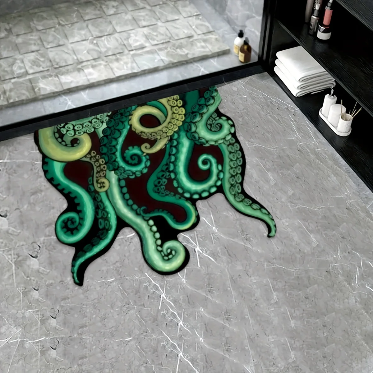 Welcome Mat Front Door Tentacle Microfiber Octopus Claw Mat Absorbent Bathroom Anti-slip Mat Entrance Bathroom Non-slip Mat