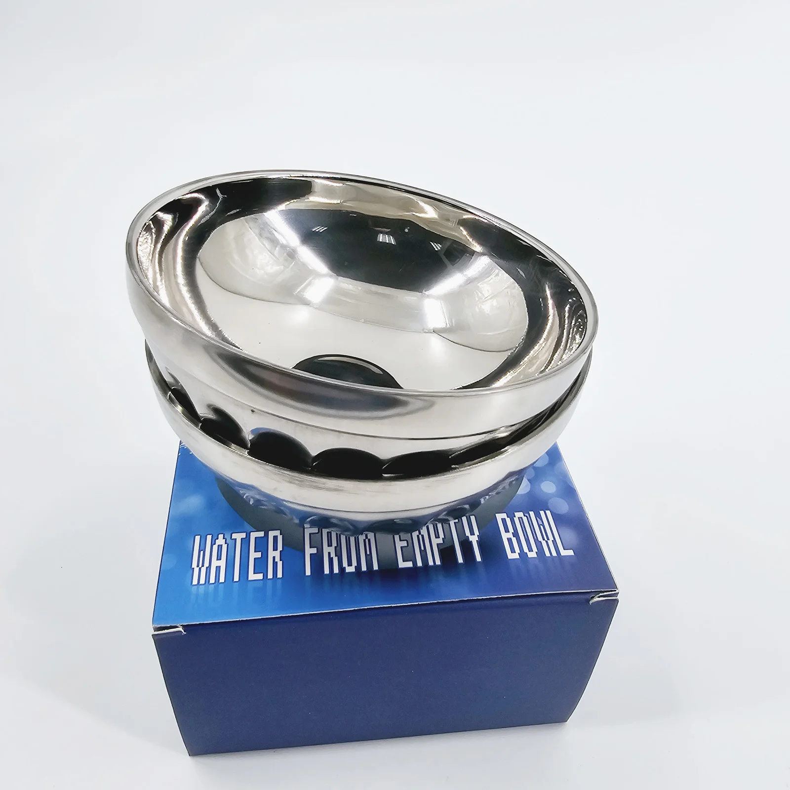 Water from Above Bowls(Brown,Dia 13.5*H5.5cm) Magic Tricks Stage Illusion Gimmick Props Comedy Empty Double Bowl of Water Magie