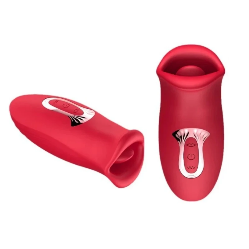 2 in 1 Clitoral Licking Vibrator French Kissing Tongue Toy Sucking Lips Stimulator Nipple Teaser Sex Toys for Women Couples